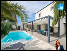 Maison à vendre 4 pièces LE GRAU D'AGDE (34), Villa Contemporaine 3 Chambres avec Garage et Piscine Chauffée à 2 minutes des Plages