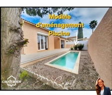 Maison à vendre 3 pièces LE CAP D'AGDE (34), Villa de Plain Pied avec Garage, à 5 minutes des Plages + piscinable