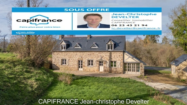 Maison à vendre proche de GORRON (53)maison en pierre 4 chambres sur terrain 1,37 hectare avec garage