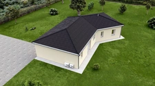 Maison de plain-pied de110m2 avec 3 chambres sur 1772m2 de terrain.