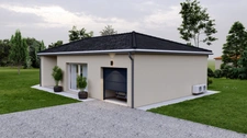 Maison de plain-pied de110m2 avec 3 chambres sur 1772m2 de terrain.