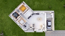 Maison de plain-pied de110m2 avec 3 chambres sur 1772m2 de terrain.