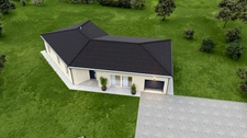 Maison de plain-pied de110m2 avec 3 chambres sur 1772m2 de terrain.