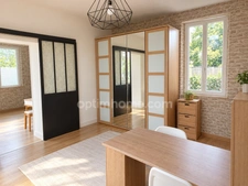 Belle maison en pierre de 4 chambres avec jardin de 515 m2 plat et clôturé.
