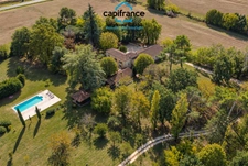 Propriete à vendre 10 pièces MONTAYRAL (47) de 255m2 habitables avec 1,6ha de terrain paysager