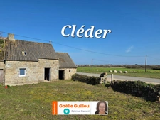 Cléder : Maison en pierre de 46m² à rénover à 2 kms de la mer + terrain de 1845m²