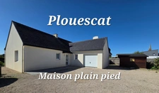 PLOUESCAT : Maison plain pied de 98m² - Plein centre - 2/3 chambres + Garage - Jardin 