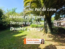 Saint Pol de Léon : Maison plain pied avec double garage et 2500m² de terrain