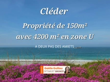 CLÉDER – Propriété familiale en bord de mer avec vaste terrain de 4200 m².