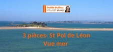 Appartement 3 pièces - Vue mer - St Pol de Léon - Place de parking + cave