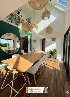 SANTEC : Maison contemporaine de 6 pièces + garage - 131m² - Vie de plain pied 