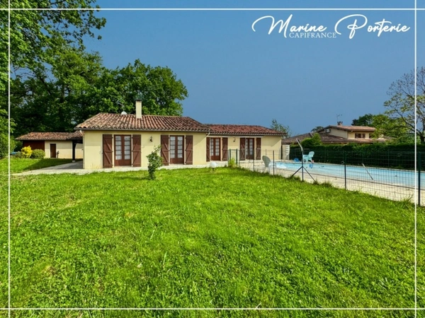 🏡 À vendre – Maison de plain-pied 160 m² avec piscine, garage et grand terrain – Castéra-Verduzan