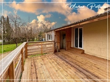 Castera verduzan - Maison de plain pied 100m² habitables - grand terrain plat