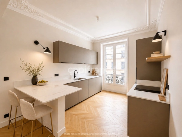 Paris 8e – Arc de Triomphe, Friedland | 2 pièces de 60 m², au charme haussmannien, lumineux et entièrement rénové