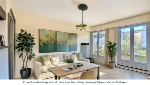 Appartement à vendre 2 pièces, pépinière-vieille ville, extérieur et cave. Stationnement privatif vendu séparément. 