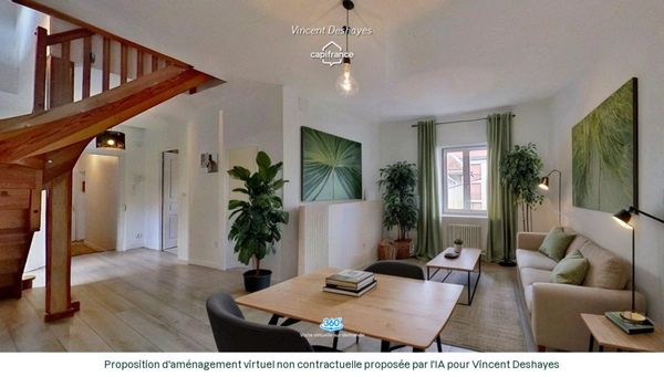 Toul (Cathédrale) : Duplex de 5 pièces principales ; 102 m2 Carrez, cave et grenier - Visite virtuelle sur demande 