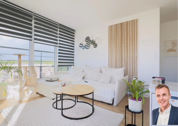 Quimper, quartier Kerfeunteun – Appartement de type 2 situé au dernier étage, d’une surface habitable de 46 m² – Terrasse – Parking en sous-sol.