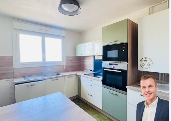 Finistère (29) – À vendre à Quimper, appartement T4 de 80 m² habitable, Terrasse - Balcon - Cave.