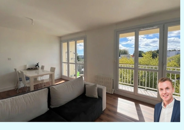 QUIMPER (29) — À VENDRE - Appartement T3 de 60,57 m² AU 6ᵉ et dernier — Balcon - Cave.