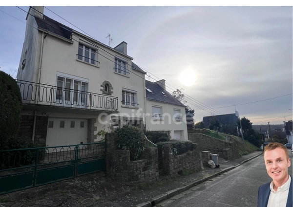 Département Finistère (29) – À vendre à Quimper : Maison T6 de 116 m² habitable (142 m² utiles) sur un terrain de 354 m² avec garage.