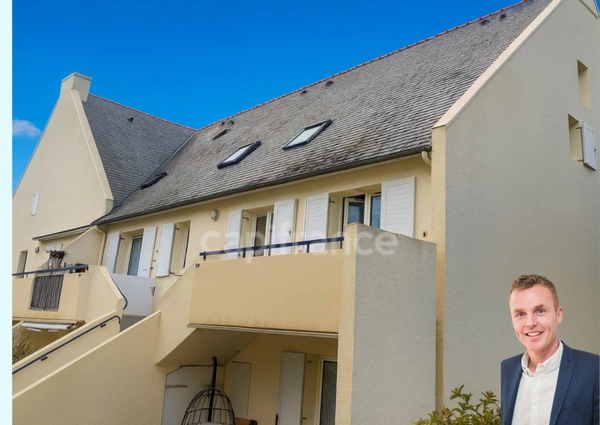 SAINT NIC - vente à 100 m de la plage - appartement T3 duplex de 25 m² habitable et de 43,87 m² utile - Tarasse 