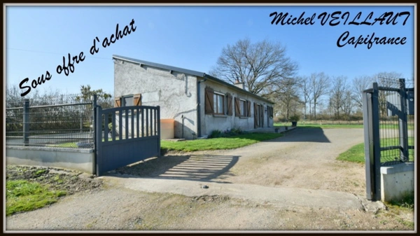 Maison à vendre 3 pièces à PARAY LE FRESIL (03) - 2 chambres, garrage, terrain 1,1 ha