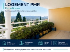Appartement à vendre 2 pièces BORMES LES MIMOSAS (83), plain pied, PMR, Vue dégagée, PKG + GARAGE