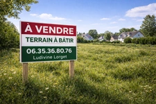 Terrain constructible à vendre de 2250m² FAVEROLLES (02), borné - belle façade 37m- exposition SUD-OUEST, village calme.