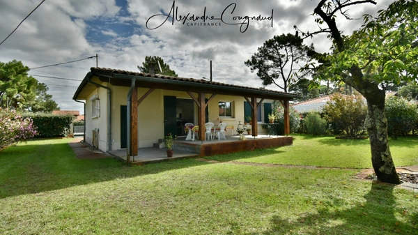 Mimizan Plage – Maison P3 de plain-pied avec garage et jardin clos, à 1200 m de l’océan
