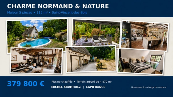 Maison à vendre 5 pièces SAINT VINCENT DES BOIS (27)