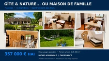 SAINT-VINCENT-DES-BOIS (27) – MAISON DE FAMILLE OU PROJET DE GÎTES – 7 PIÈCES, 5 CHAMBRES – TERRAIN ARBORÉ DE 5 205 M²
