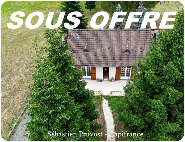 Maison à vendre 4 pièces SAINT PARDOUX LA RIVIERE (24), maison P3, terrain 2158m2, accès petit cours d'eau, 2 chambres