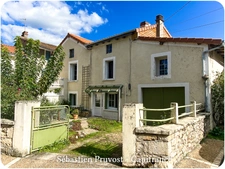 Maison à vendre 4 pièces SAINT PARDOUX LA RIVIERE (24), trois chambres, salle d'eau et salle de bain, garage, maison rénovée centre village