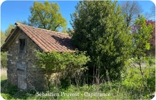 Maison à vendre 2 pièces CHALAIS (24), cuisine 36m2, salle d'eau, wc et 80m2 à développer, terrain 5712m2
