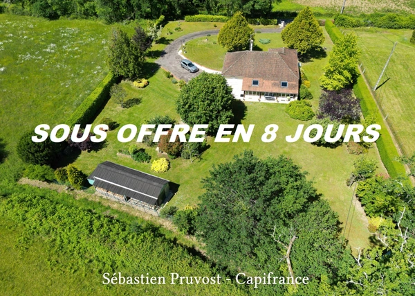 Maison plain-pied rénové à vendre 4 pièces SAINT PARDOUX LA RIVIERE (24), 4P, trois chambres , garage, pas de nuisances
