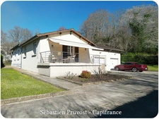 Maison à vendre 5 pièces SAINT PARDOUX LA RIVIERE (24), plain-pied 107m2, 3 chambres, deux garages, grand salon