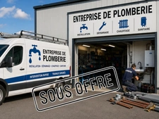FONDS DE COMMERCE PLOMBERIE-CHAUFFAGE à saisir : équipe en place, forte notoriété et rentabilité