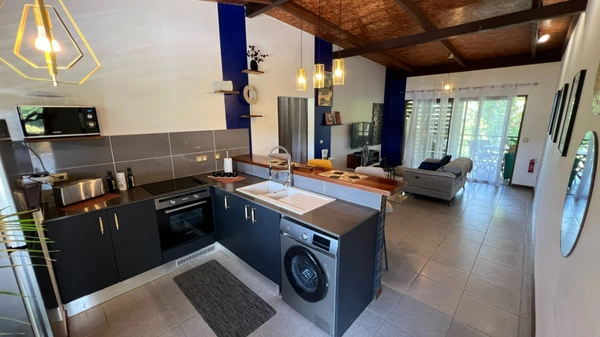 Splendide appartement T2  vue mer et massif du Rorota  à Rémire Montjoly vendu entièrement meublé et décoré