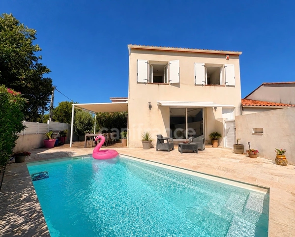 Maison individuelle à vendre 3 chambres, piscine, terrasse, garage, vue exceptionnelle, SAINTE CROIX DE QUINTILLARGUES (34)