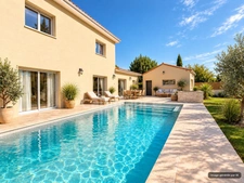 Villa contemporaine 134m2 avec 4 chambres, jardin, piscine et garage à Carnas (30260), entre Quissac et Sommières : LUMIÈRE, CALME ET ART DE VIVRE