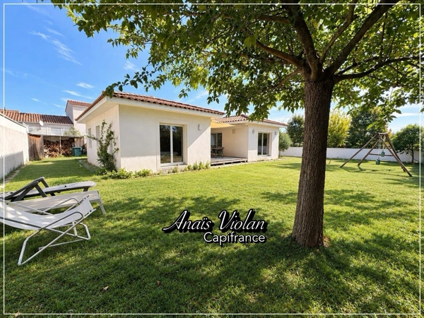 Maison individuelle de plain pied de type 4, lumineuse, avec grand jardin à vendre à VACQUIERES (34270)