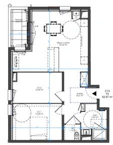 **Quartier Mare au Clerc **Le Havre**Bel appartement T3 de 2025 avec balcon et parking