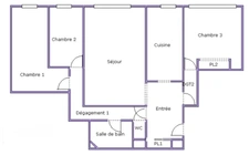 *Caucriauville* Appartement T4 86 m² ascenseur et cave.