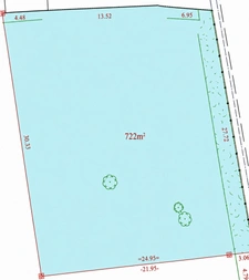Terrain 722 m², au calme et hors lotissement