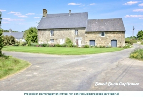 Maison en pierre 6 pièces SAINT BRICE DE LANDELLES (50)