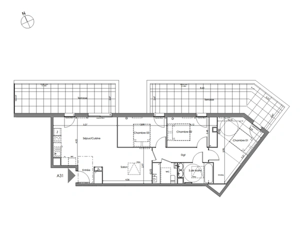 appartement à vendre 4 pièces SAINT MEDARD EN JALLES (33)