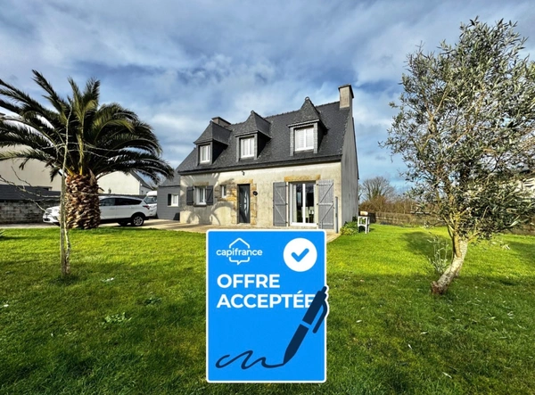 Maison familiale 137 m² – 4 chambres – Grand garage – Terrain clos 903 m² TREGLONOU (29)