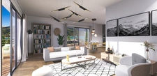 Appartement 5 pièces dont un coin nuit sur SAVINES LE LAC (05) avec jardin ou terrasses vue Lac et Montagnes,Dans une résidence style villa  plein Sud ,en cours de construction, livrable été 2026