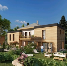 Appartement à vendre 2/3 pièces avec 2 TERRASSES Dont une de 35 M2 vue Panoramique  Lac et Montagnes sur SAVINES LE LAC (05) , Dans une résidence neuve style villa  plein Sud ,livrable été 2026