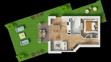 Appartement à vendre 2 pièces avec jardin sur SAVINES LE LAC (05), Dans une résidence en cours de construction  style villa vue Lac Et Montagnes plein Sud ,livrable été 2026